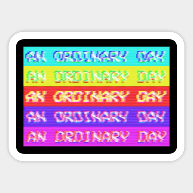 "An Ordinary Day" Vintage Vaporwave Aesthetic Sticker by Raimondi